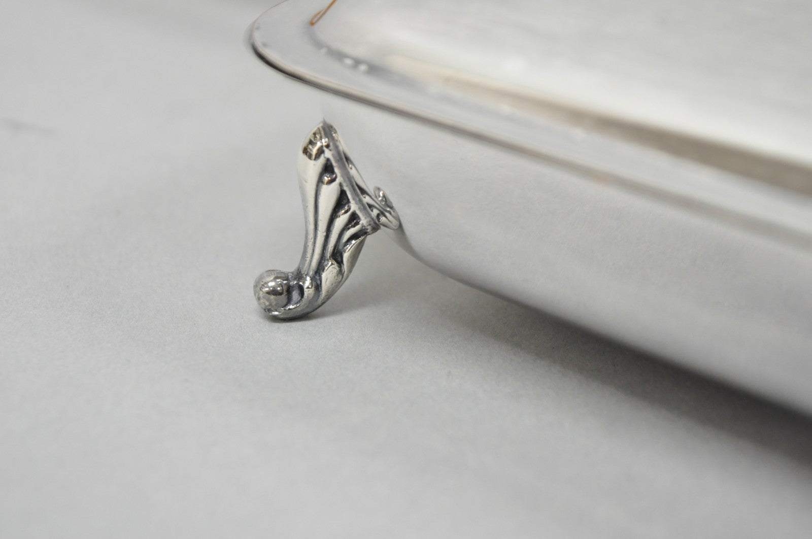 Vintage Victorian Silver Plated Crumb Catcher Table Butler by SF Co