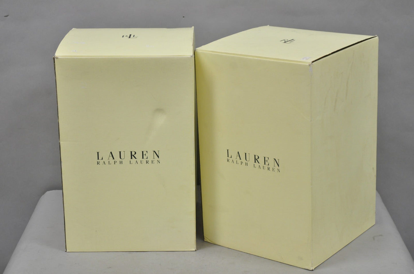 Ralph Lauren "Ella" Lauren Glass Fluted Hurricane Lamp Candle Holder AE200/043