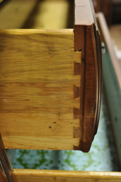 Vintage French Louis XV Country Style Sienna Cherry Bombe Commode Chest Dresser