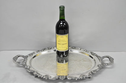 Vintage Sheffield Victorian Silver Plated Oval Platter Tray 25th Anniversary