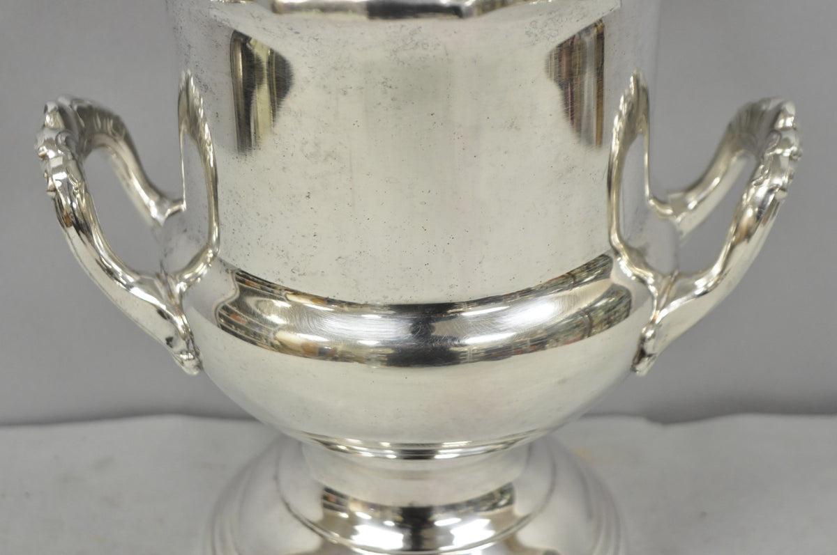Vintage Leonard Silver Plated Trophy Cup Urn Champagne Chiller Bar Ice Bucket