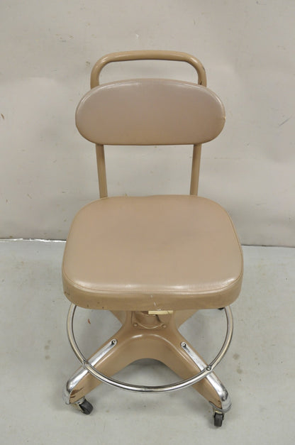 Vintage Cosco Globe Wernicke Art Deo Propeller Base Tanker Office Desk Chair