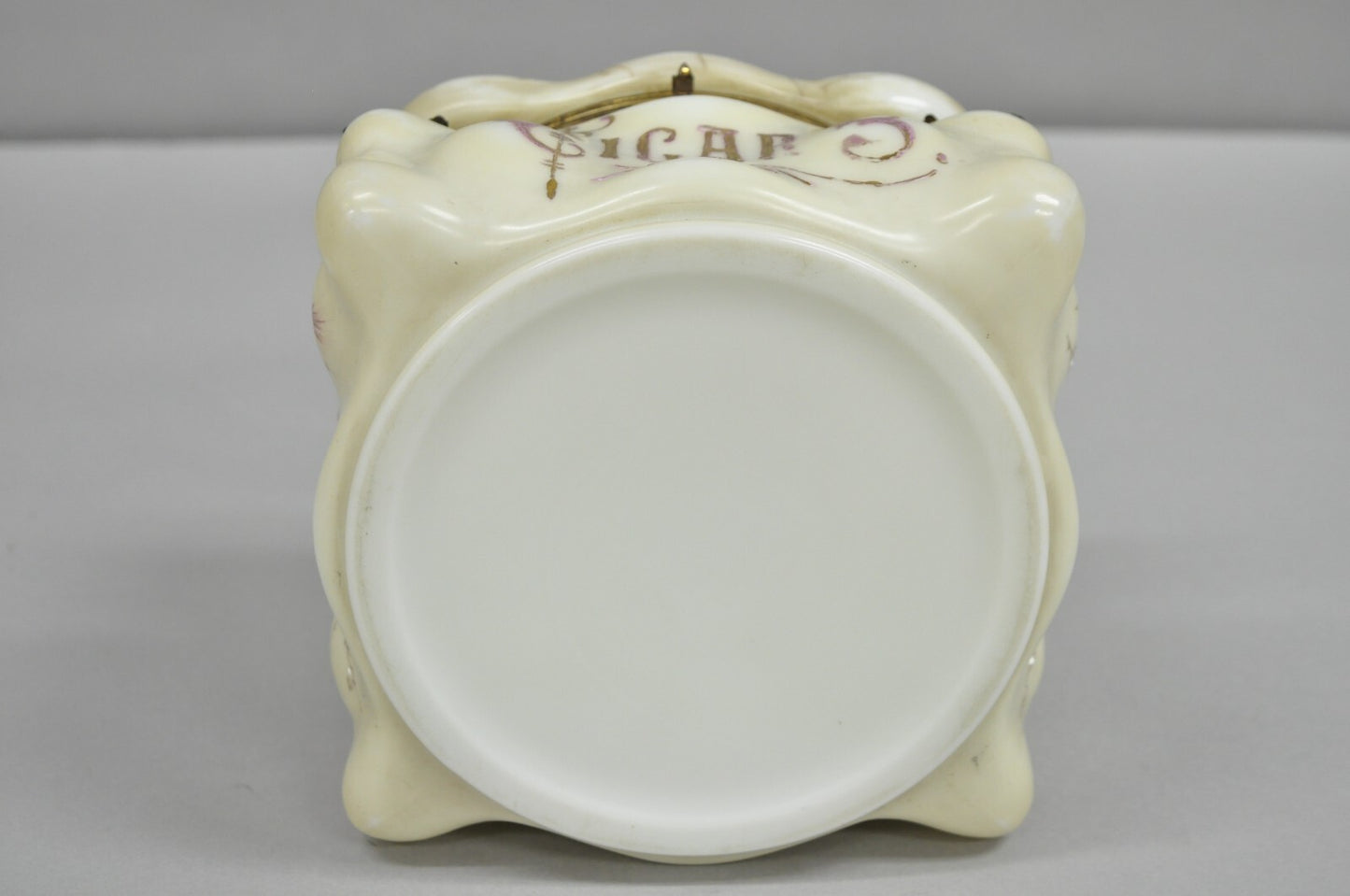 Antique Victorian C.F. Monroe Wavecrest Art Nouveau Cigars Humidor Glass Jar Box