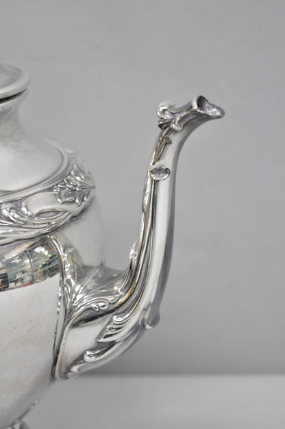 Vintage Rogers & Bro "Exquisite" 4602 Victorian Silver Plated Coffee Pot Teapot