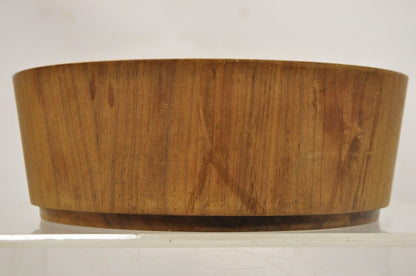 Vintage Gladmark Mid Century Danish Modern Staved Teak Salad Bowl Set