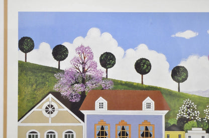 Jane Wooster Scott Signed and Numbered Serigraph Framed Art "Carefree Days"