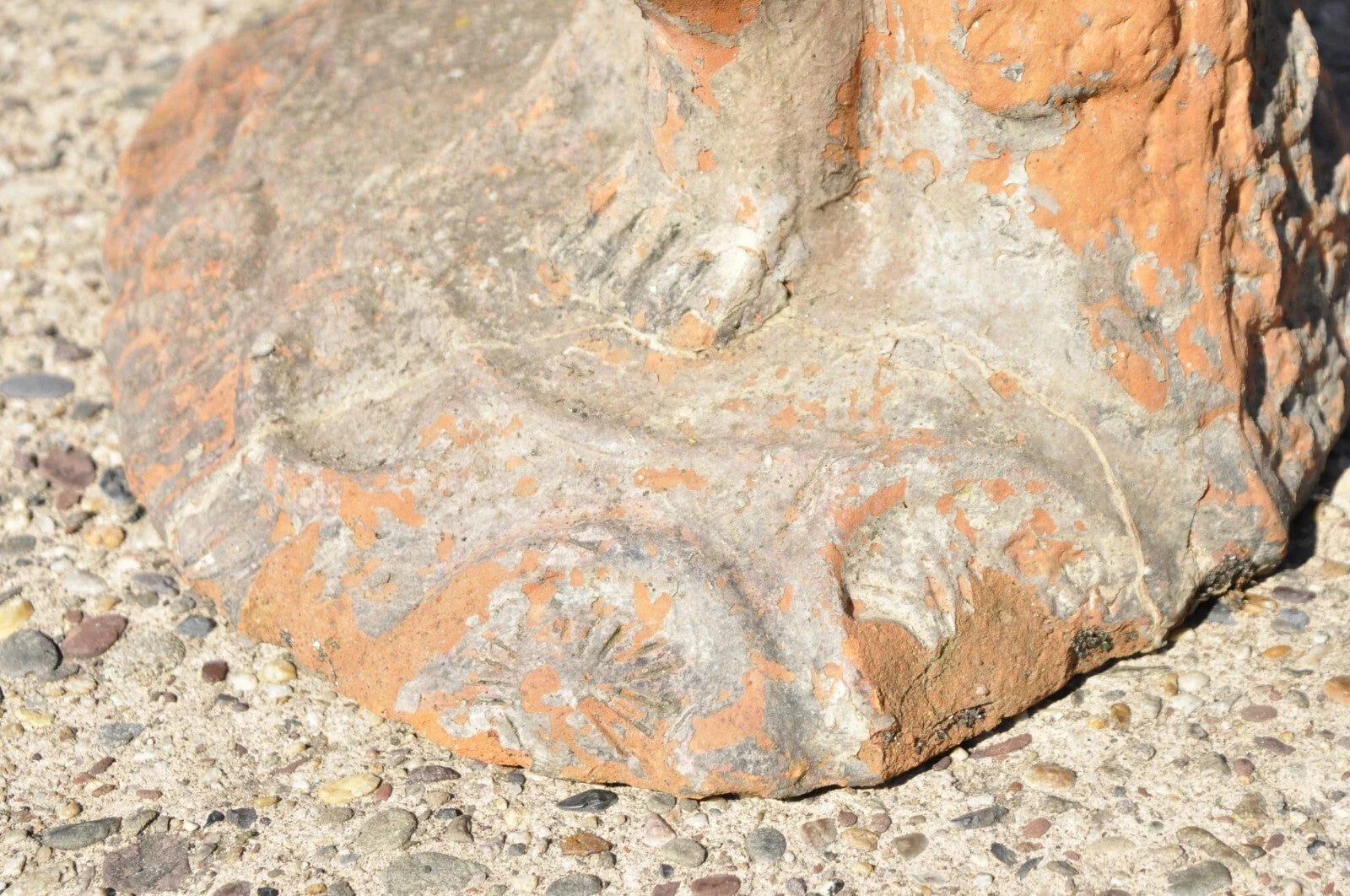 Vintage Cast Terracotta Figural 28" Cherub Putti Garden Planter Pots - a Pair
