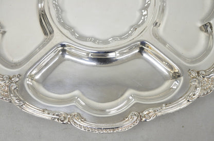 Vintage Victorian Silver Plated Lazy Susan Revolving Serving Platter Party Tray