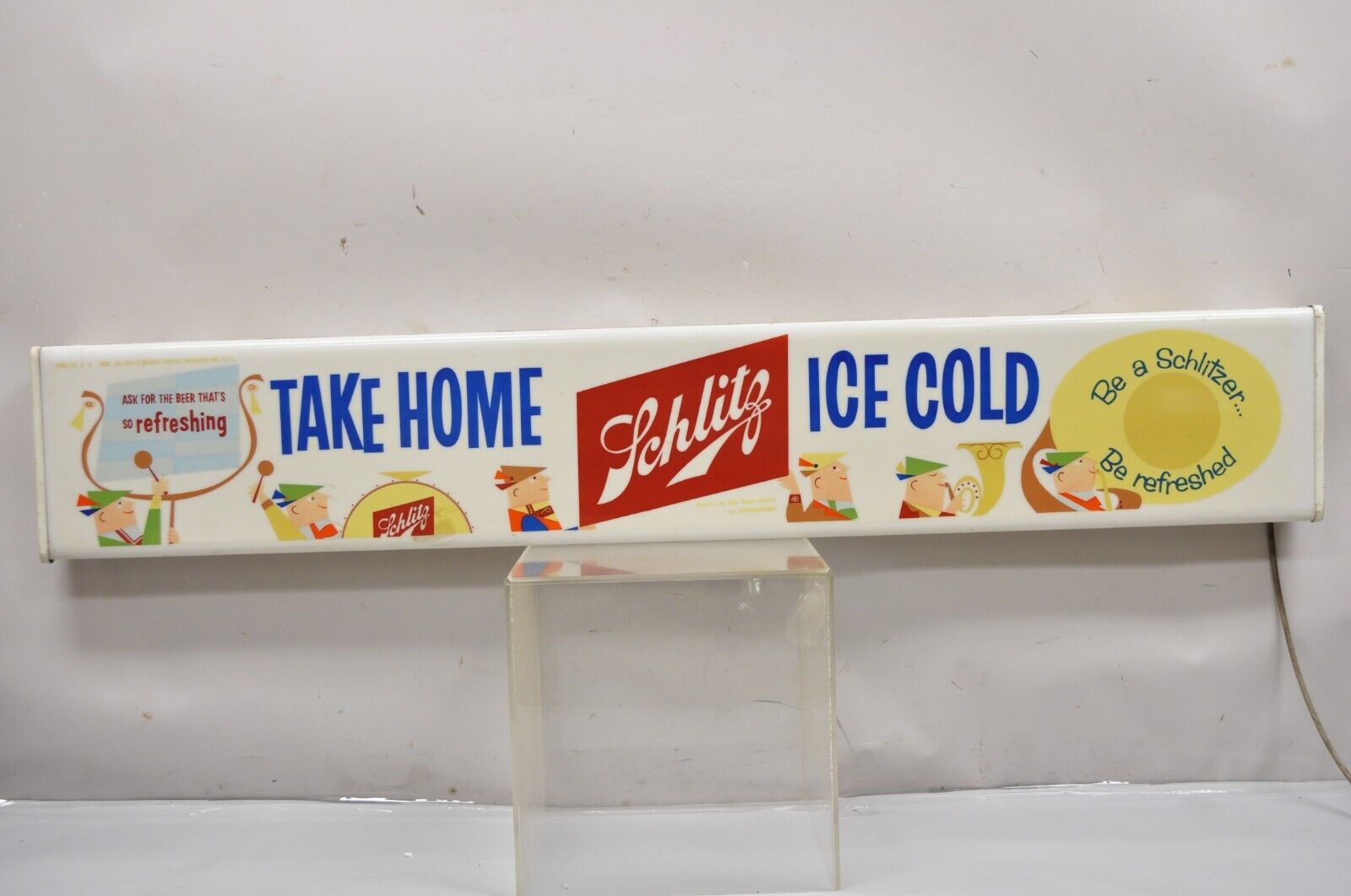 Vintage 1958 Jos. Schiltz Large 73" Lighted Brewing Beer Advertisement Bar Sign