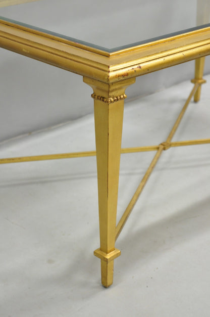 Hickory Chair French Hollywood Regency Gold Rectangular Bristol Coffee Table