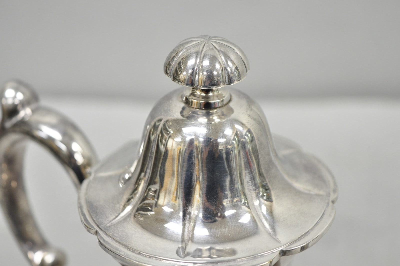 Vintage Victorian Silver Plated Bulbous Footed Tea Pot Tea Kettle