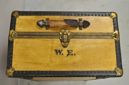 Antique Overland Trunk Wardrobe Fitted Steamer Trunk Hard Luggage Closet