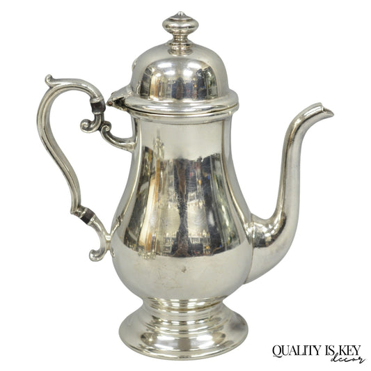 Vintage English Sheffield Victorian Silver Plated Small Coffee Creamer Pot