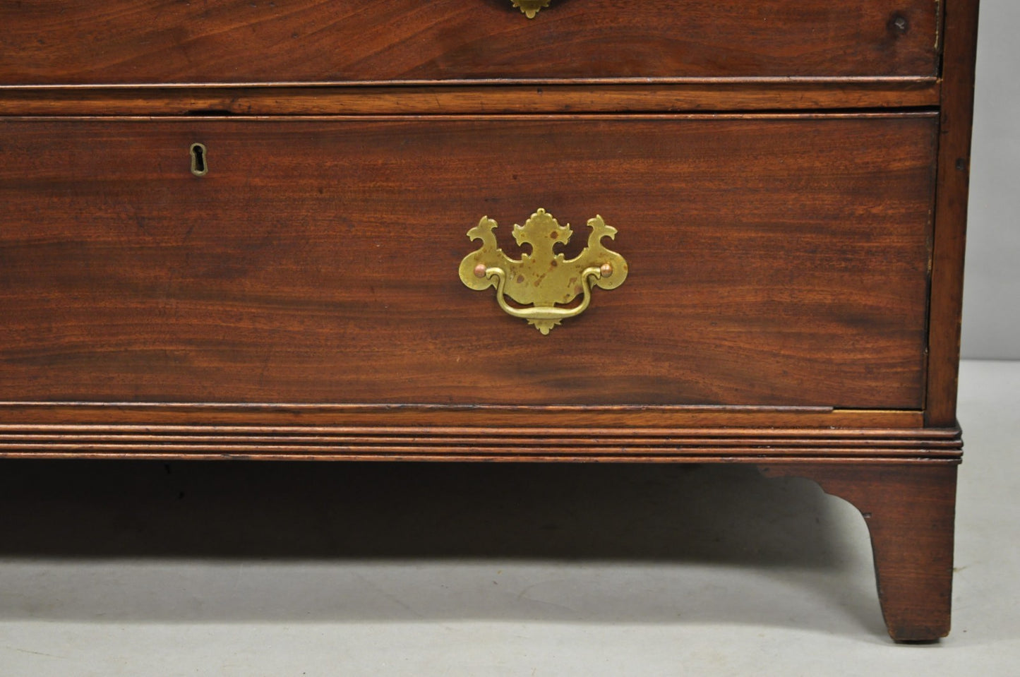 Antique 19th C. Chippendale George III Mahogany Slant Front Secretary Desk
