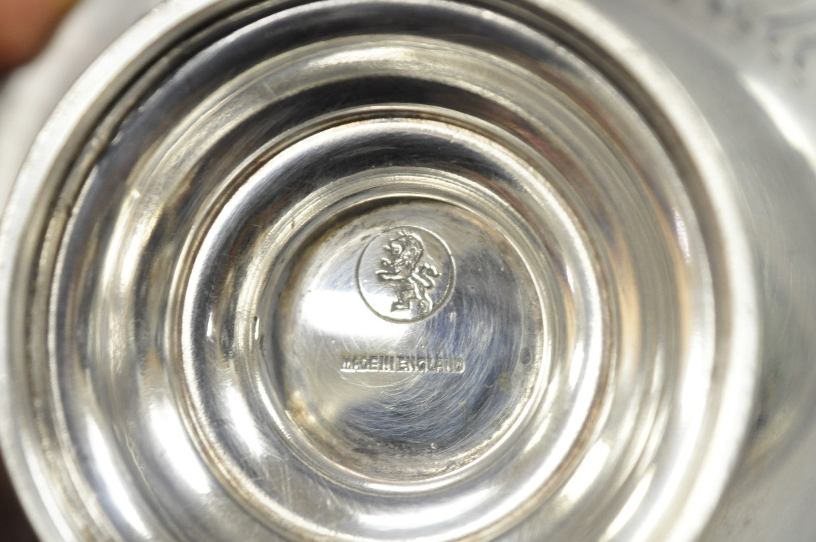 Vintage English Victorian Silver Plated Grapevine Small Bar Nut Dish Bowl