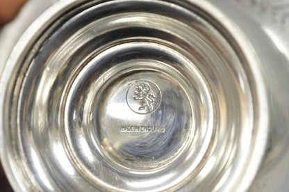 Vintage English Victorian Silver Plated Grapevine Small Bar Nut Dish Bowl