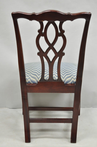 Vintage Kindel Georgian Chippendale Mahogany Dining Room Side Chairs - Set of 8