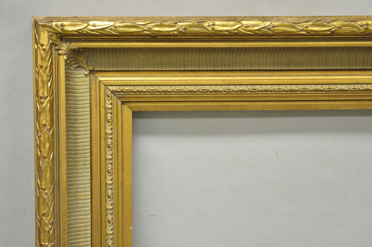 Vintage Large 42x36 French Louis XV Style Gold Gilt Wall Art Picture Frame