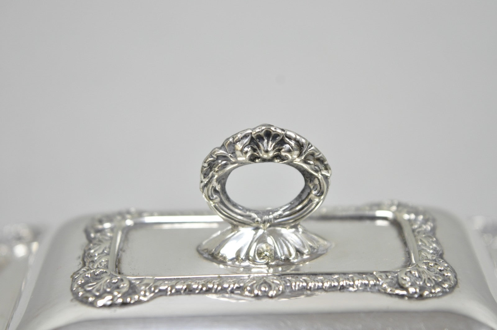 Vintage Miniature Sheffield England Silver Plated Covered Serving Dish Platter