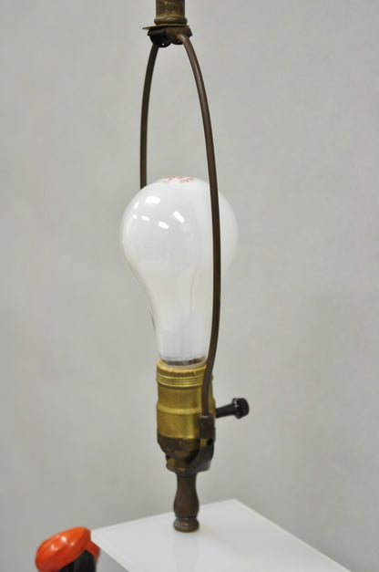 Vintage Mid Century Modern Figural African Black Male w/ Gong Acrylic Table Lamp