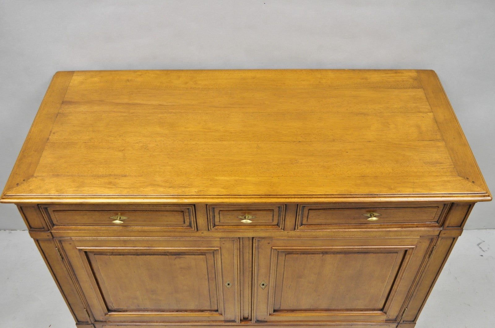 Vintage French Country Cherry Wood Server Buffet Sideboard Cabinet by MNdB