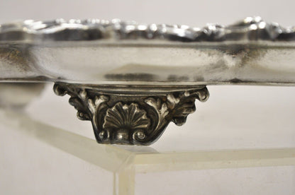 Vintage Loveland Rose Victorian Silver Plated Twin Handle Serving Platter Tray