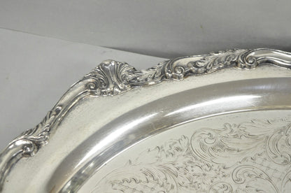 Vintage English Sheridan Silver Plated Large Oval Serving Platter Bar Tray
