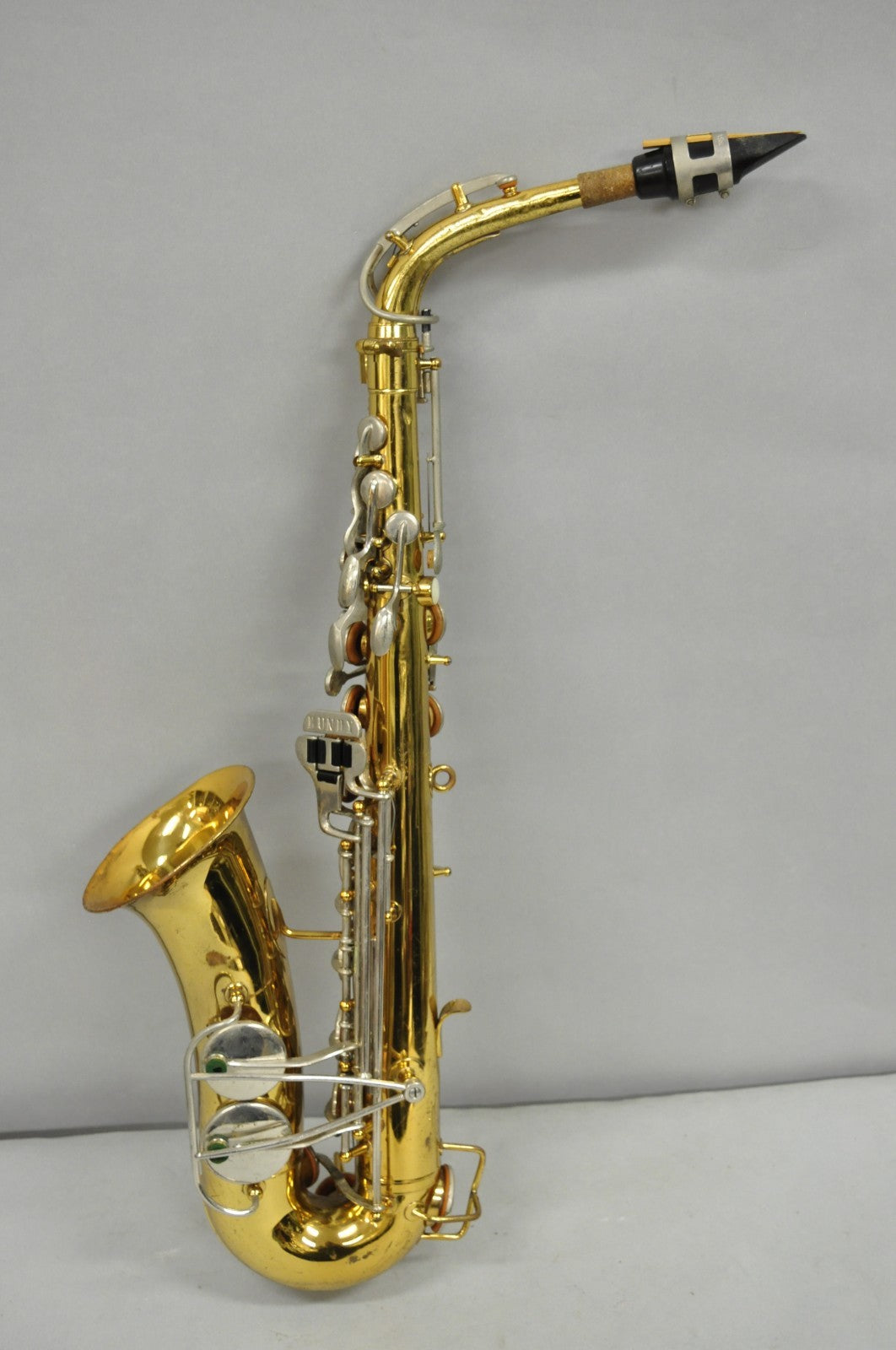 Vintage Bundy Selmer Brass Alto Saxophone in Hard Case w/ Extras