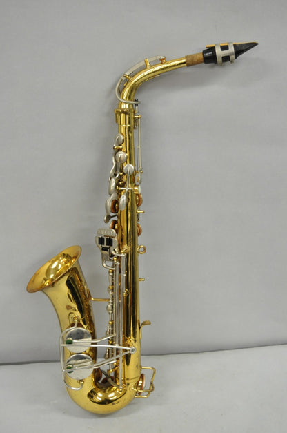 Vintage Bundy Selmer Brass Alto Saxophone in Hard Case w/ Extras