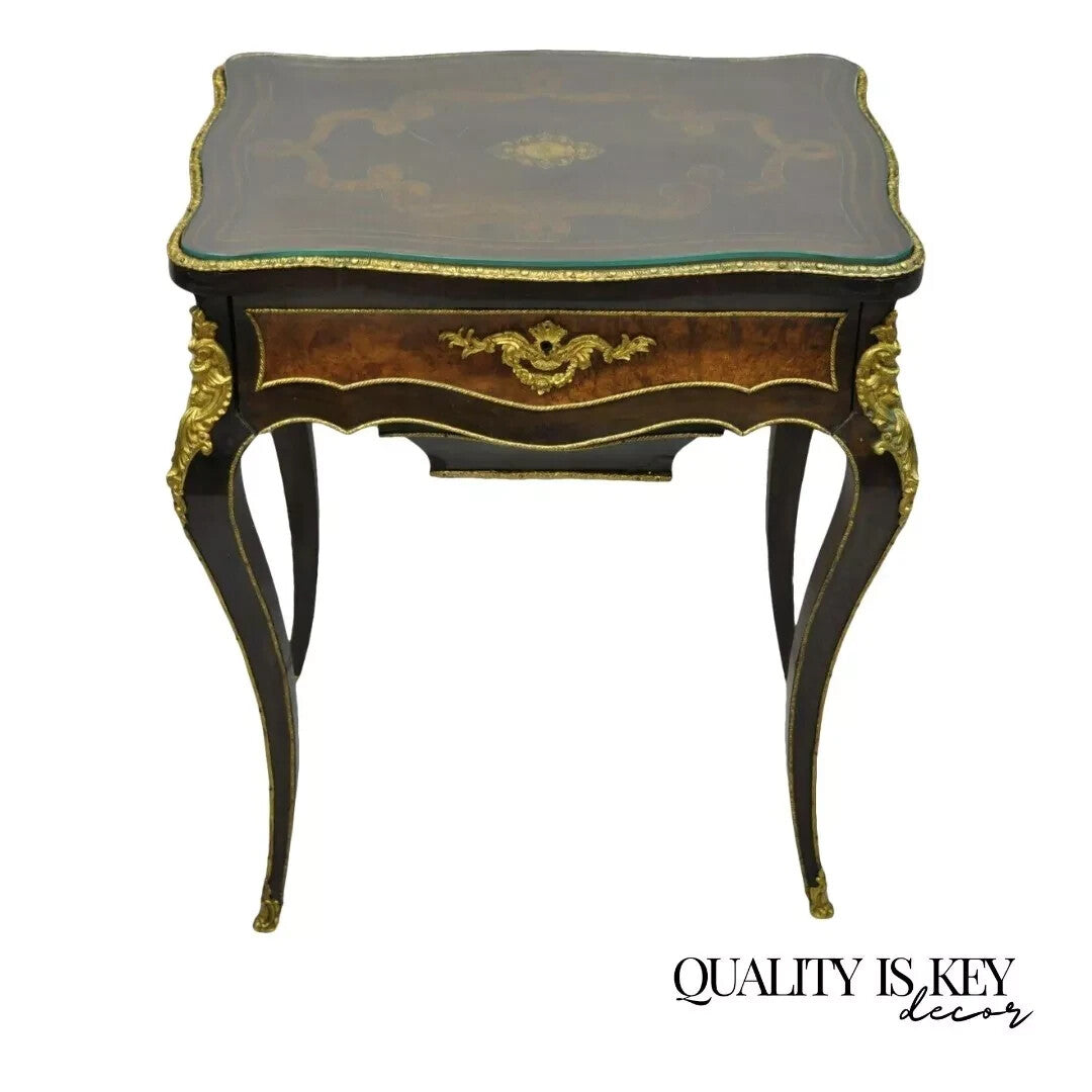 Antique Maison Alphonse Giroux Paris French Louis XV Vanity Table Sewing Stand