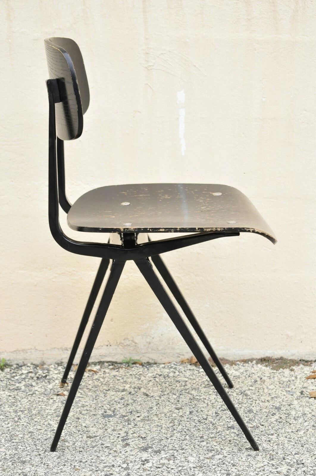 Industry West Madewell Industrial School Side Chair Black Metal Frame - Set of 6