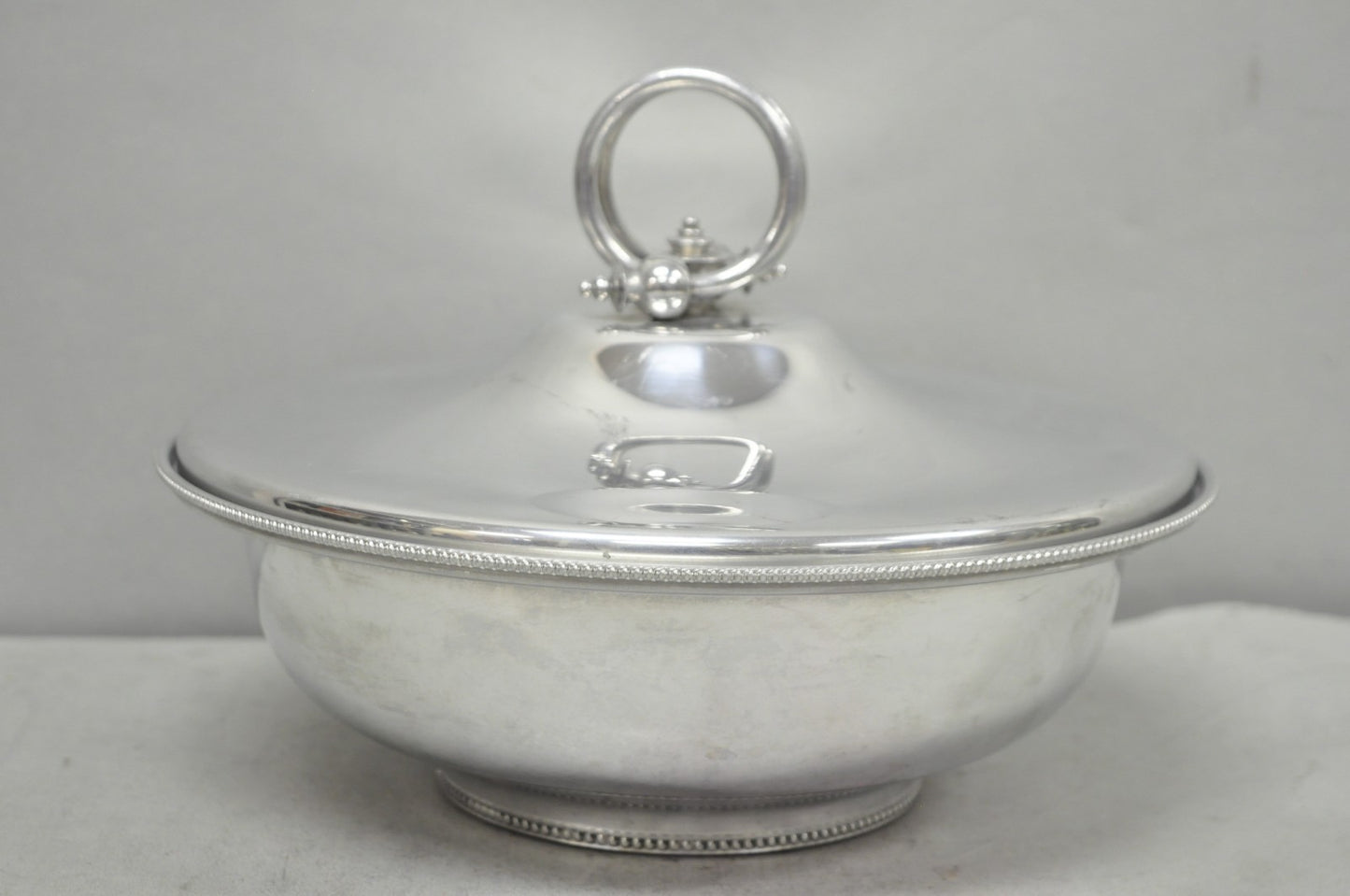 Vintage BW Buenilum Silver Plated Aluminum Art Nouveau Covered Serving Dish