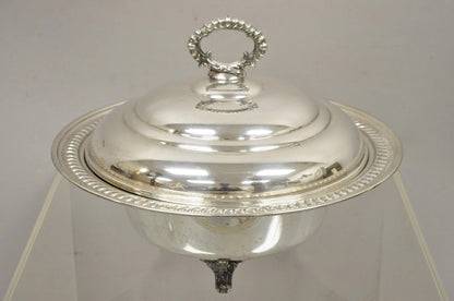 Vintage Victorian Silver Plated Covered Vegetable Serving Dish Platter Bowl