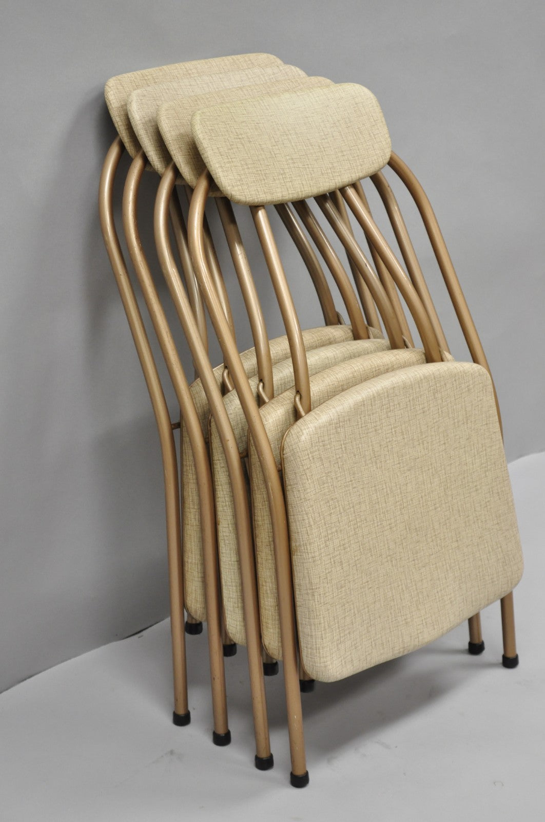 Vintage Hamilton Cosco Stylaire Mid Century Modern Folding Chairs - Set of 4