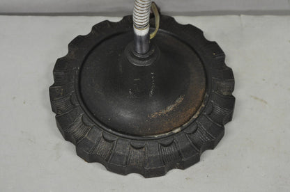 Vintage Industrial Modern Steampunk Cast Iron Gear Gooseneck Task Table Lamp