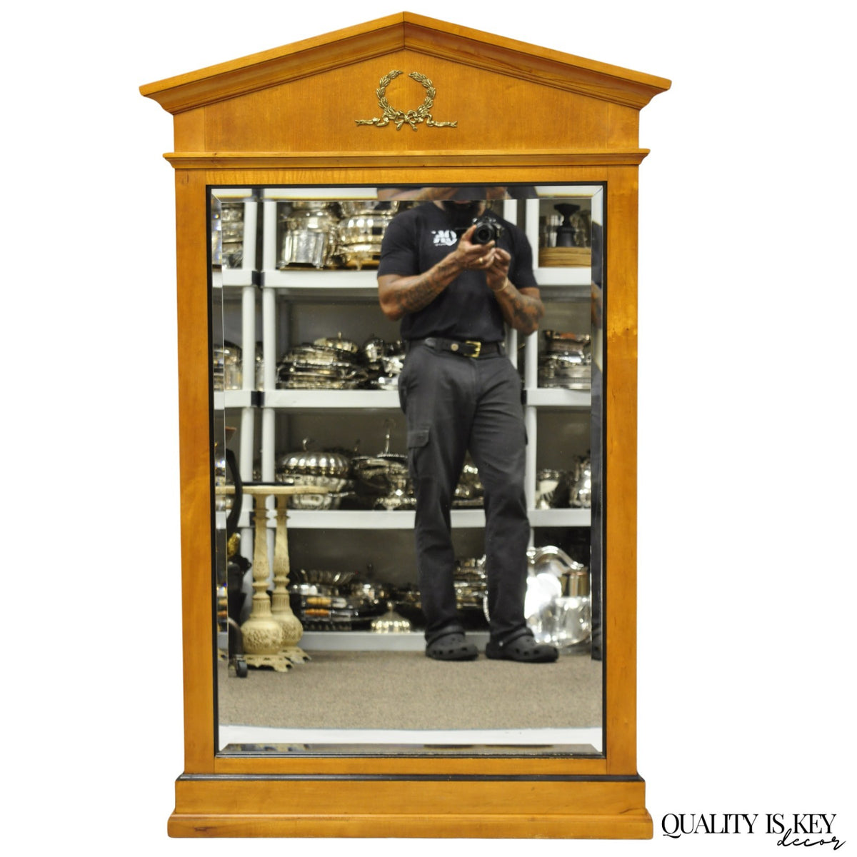 Thomasville Grand Classics Neoclassical Empire Cherry Wood Biedermeier Mirror