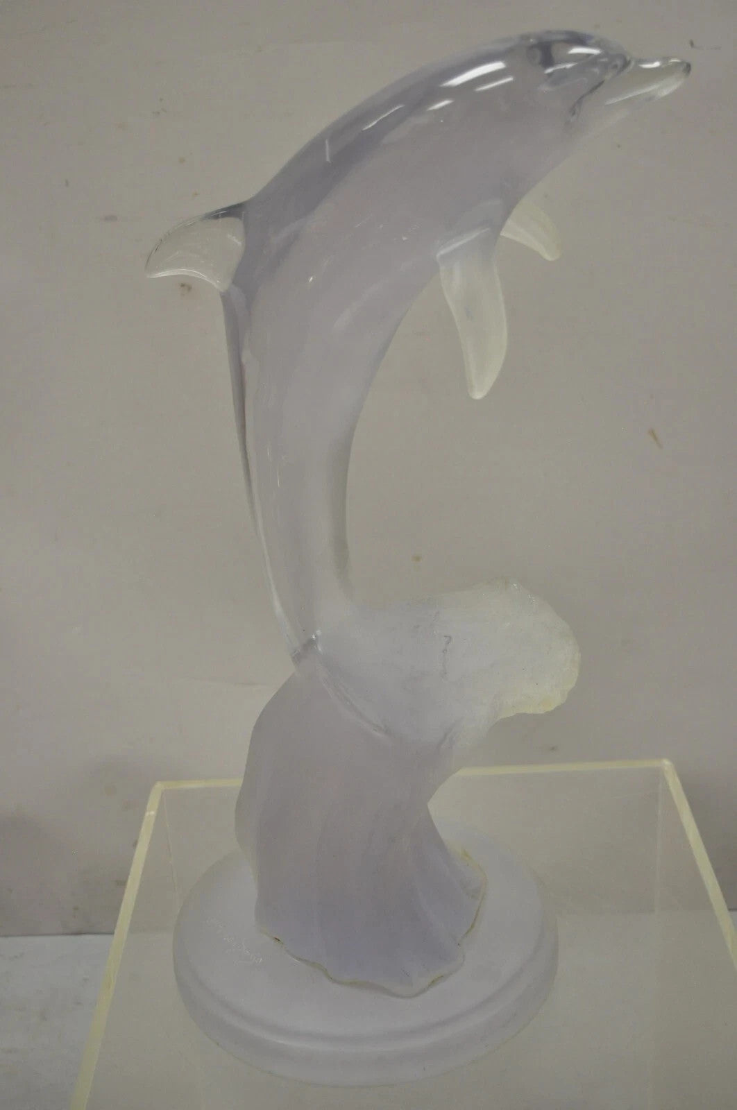 Donjo Acrylic Lucite Dolphin 22" Statue Sculpture 394/750 Modern Figurine