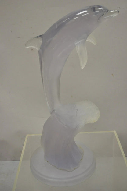 Donjo Acrylic Lucite Dolphin 22" Statue Sculpture 394/750 Modern Figurine