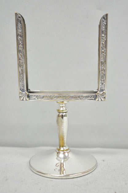 Vintage Charles S Beller Silver Plated Cigarette Holder Picture Frame w "B" Mono