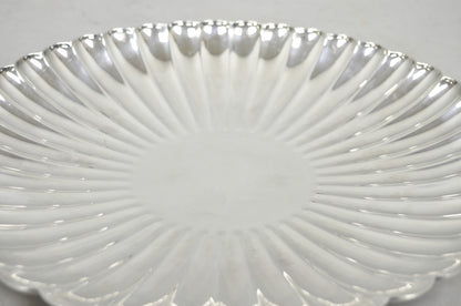 Reed & Barton 1853 Modern Silver Plated Scalloped 14" Round Dish Serving Platter