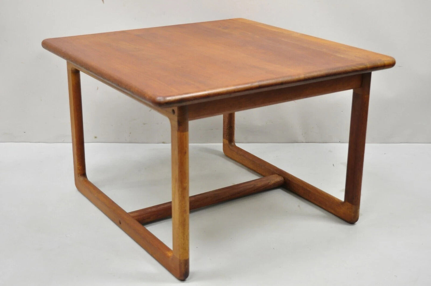 Vintage Mid Century Danish Modern Teak Wood 30" Square Side End Lamp Table