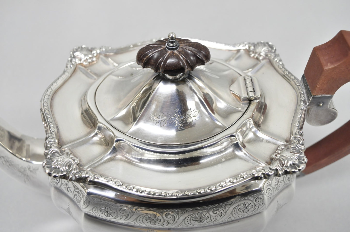 Antique Bailey Banks & Biddle English Edwardian Silver Plated Tea Set - 4 Pcs