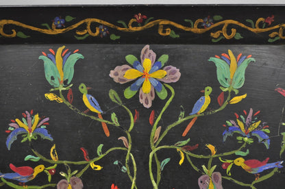 Vintage Lida Bell Clark French Country PA Dutch Hand Painted Toleware Metal Tray