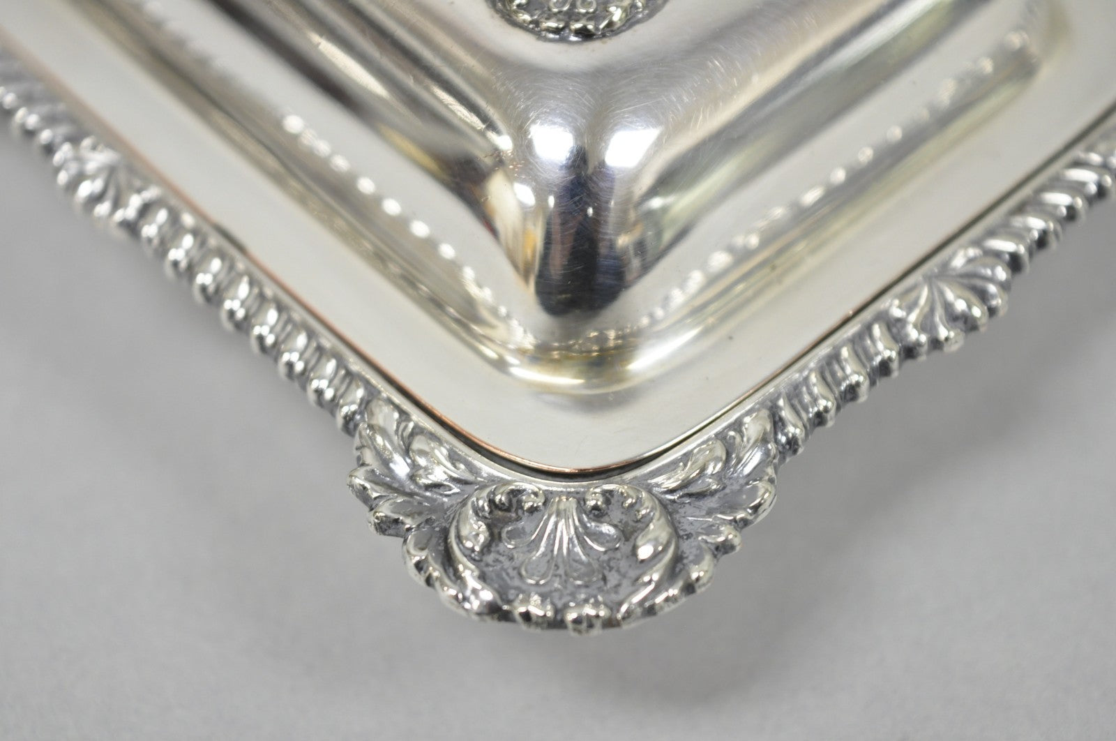 Vintage Miniature Sheffield England Silver Plated Covered Serving Dish Platter