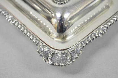 Vintage Miniature Sheffield England Silver Plated Covered Serving Dish Platter