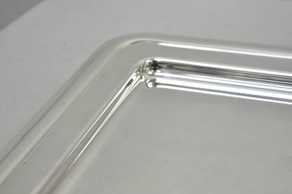 Contemporary Modern Landes Silver Plated 13.5" Square Bar Serving Platter Tray