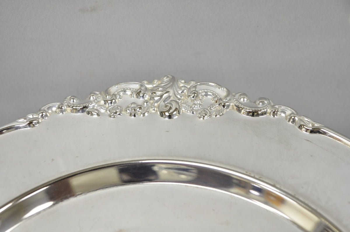 Vintage Godinger Silver Plated 2 Tier Buffet Server High Tea Pastry Plate Stand