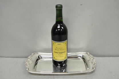 Vintage Baroque by Wallace 210 Silver Plated Narrow Trinket Dish Serving Tray