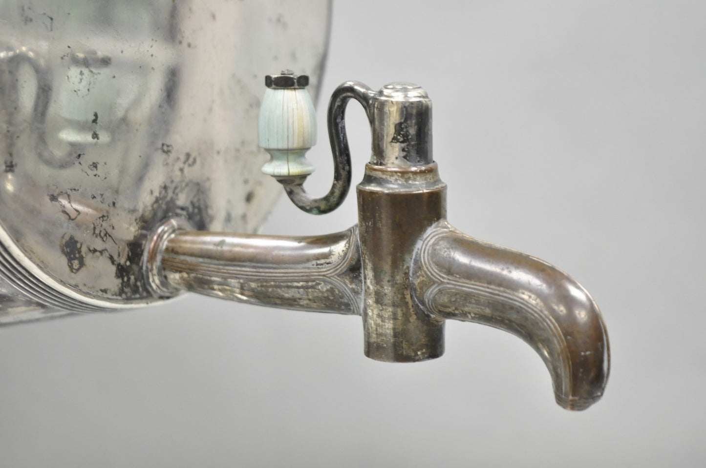 Antique English Regency Silver Plated "Whiskey Barrel" Samovar w/ Lions by B&W