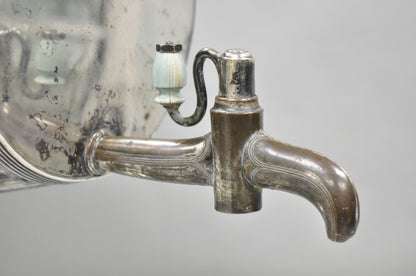 Antique English Regency Silver Plated "Whiskey Barrel" Samovar w/ Lions by B&W